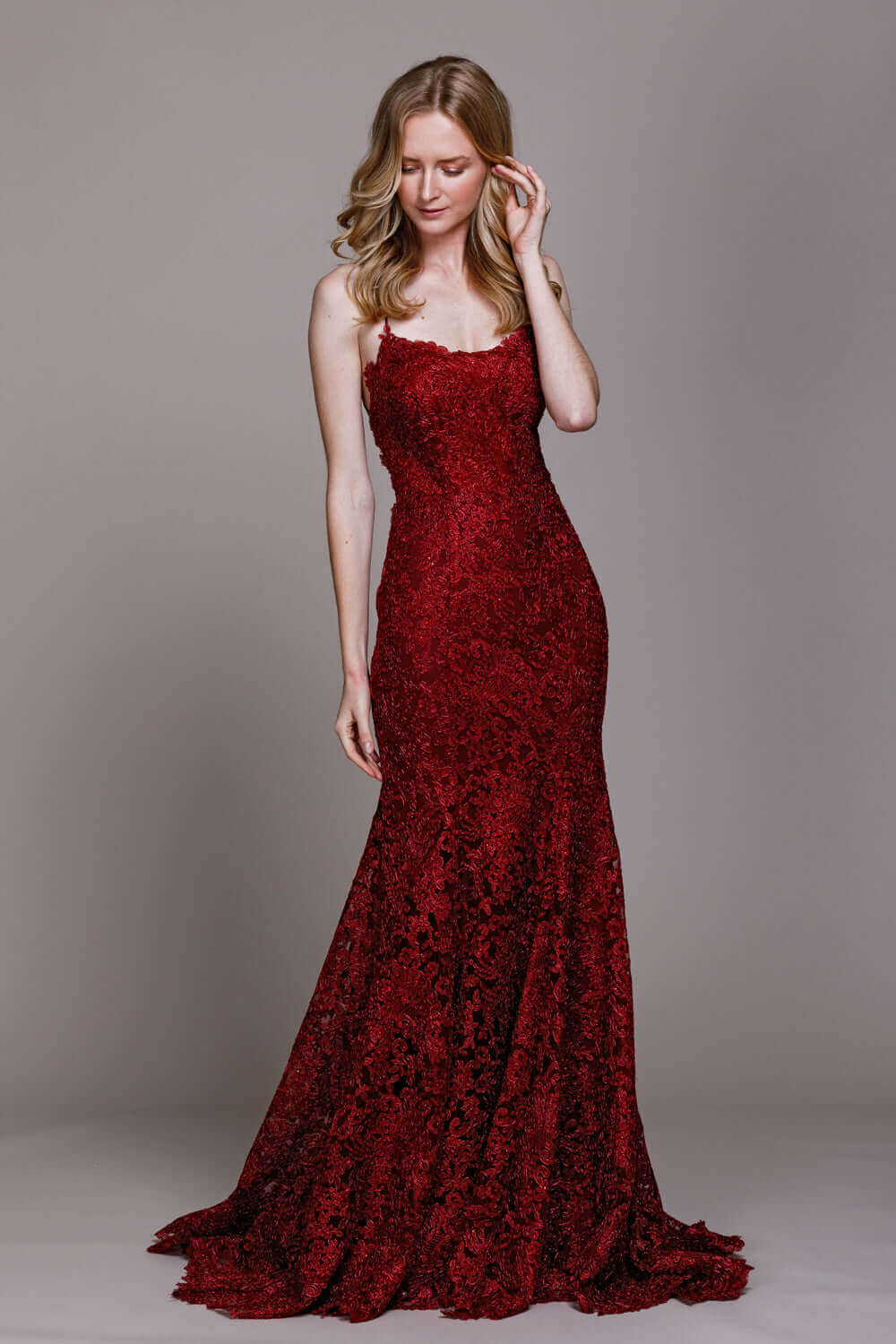 Embroidered Lace Mermaid Long Prom & Evening Dress ACR015 | Shangri-La Fashion