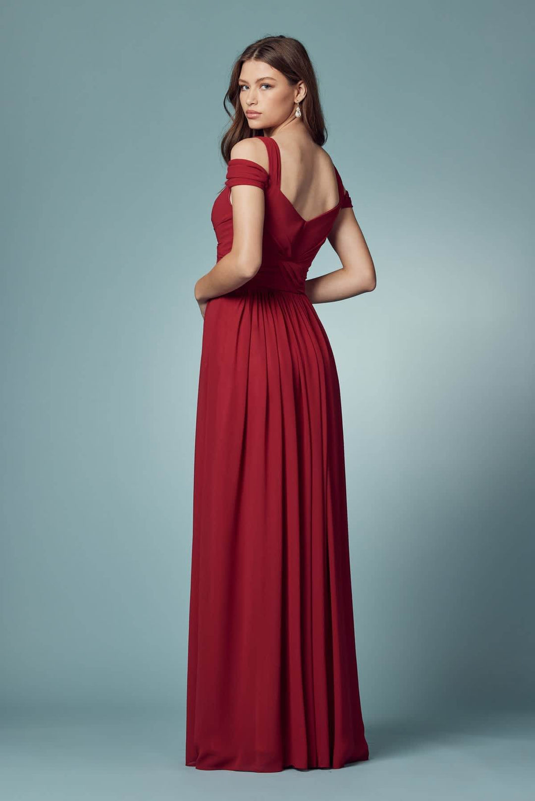 Cold-Shoulder With Slip Skirt Chiffon Long Prom & Evening Dress NXY277 | Shangri-La Fashion