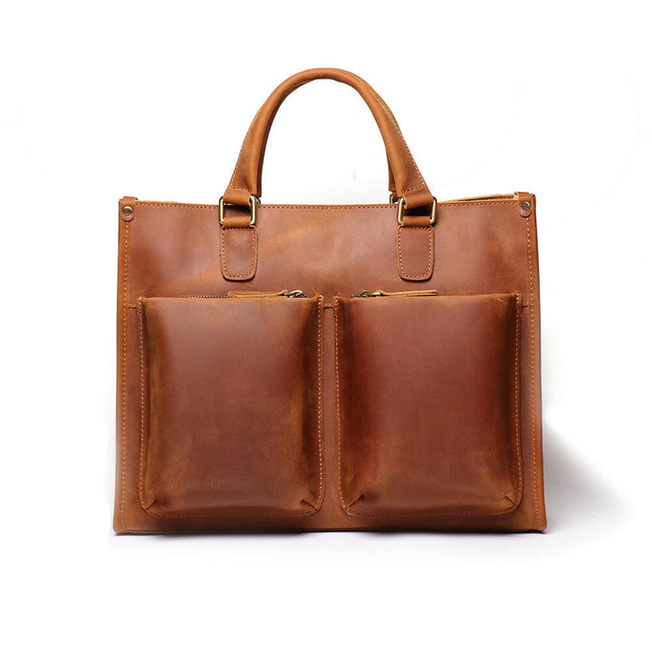 The Dagmar Leather Briefcase | Vintage Leather Messenger Bag-0
