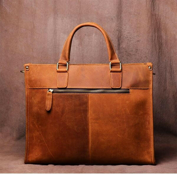 The Dagmar Leather Briefcase | Vintage Leather Messenger Bag-4