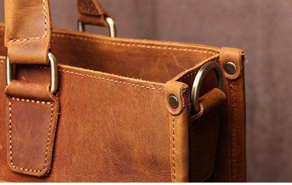 The Dagmar Leather Briefcase | Vintage Leather Messenger Bag-7