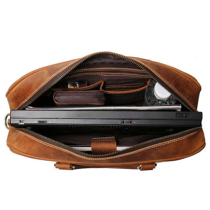 The Bjorn Leather Laptop Bag | Vintage Leather Briefcase-5