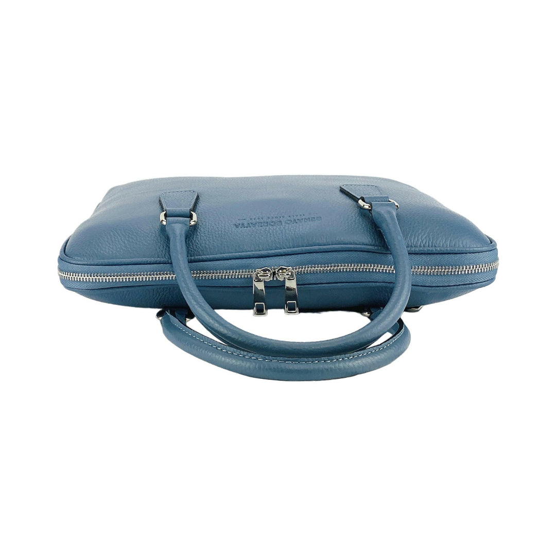 RB1019P | Unisex Business Briefcase  with removable shoulder strap. Attachments with shiny nickel metal snap hooks - Avio color-3