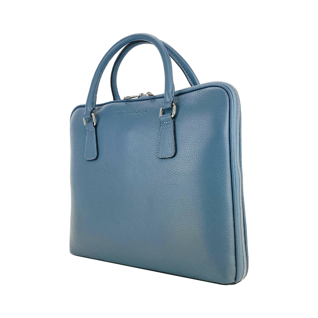 RB1019P | Unisex Business Briefcase  with removable shoulder strap. Attachments with shiny nickel metal snap hooks - Avio color-4