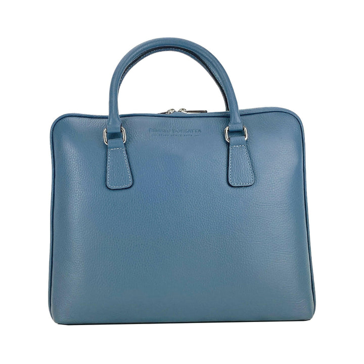 RB1019P | Unisex Business Briefcase  with removable shoulder strap. Attachments with shiny nickel metal snap hooks - Avio color-5