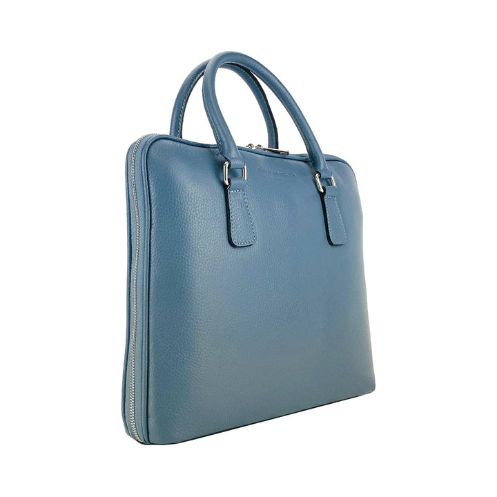 RB1019P | Unisex Business Briefcase  with removable shoulder strap. Attachments with shiny nickel metal snap hooks - Avio color-6