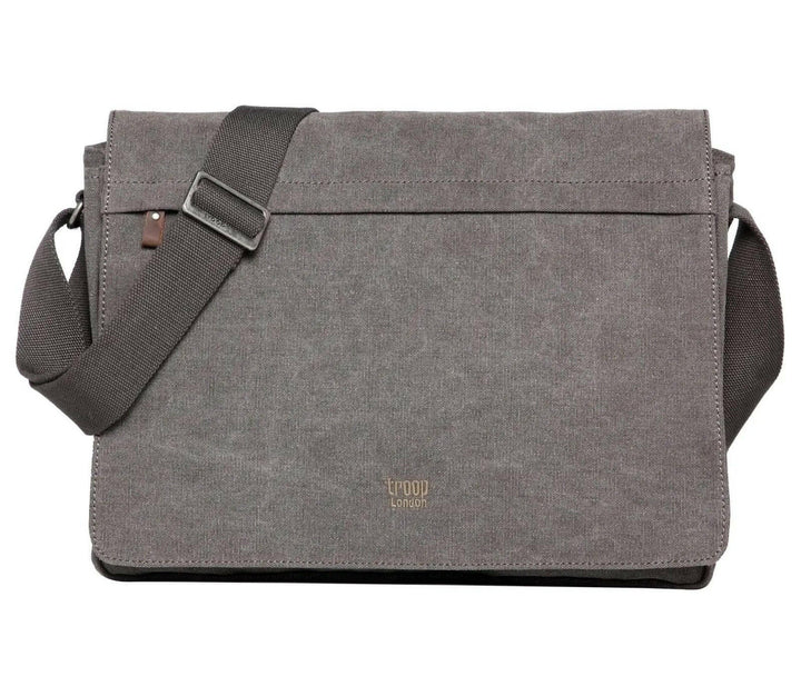 TRP0371 Troop London Classic Canvas Laptop Large Messenger Bag - 18 Diagonally - Shangri-La Fashion