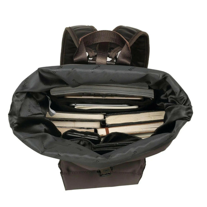 TRP0523 Troop London Heritage Nylon Roll Top Backpack, Laptop Backpack - Shangri-La Fashion