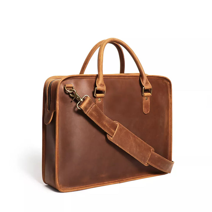 The Hemming Leather Laptop Bag | Vintage Leather Briefcase-0