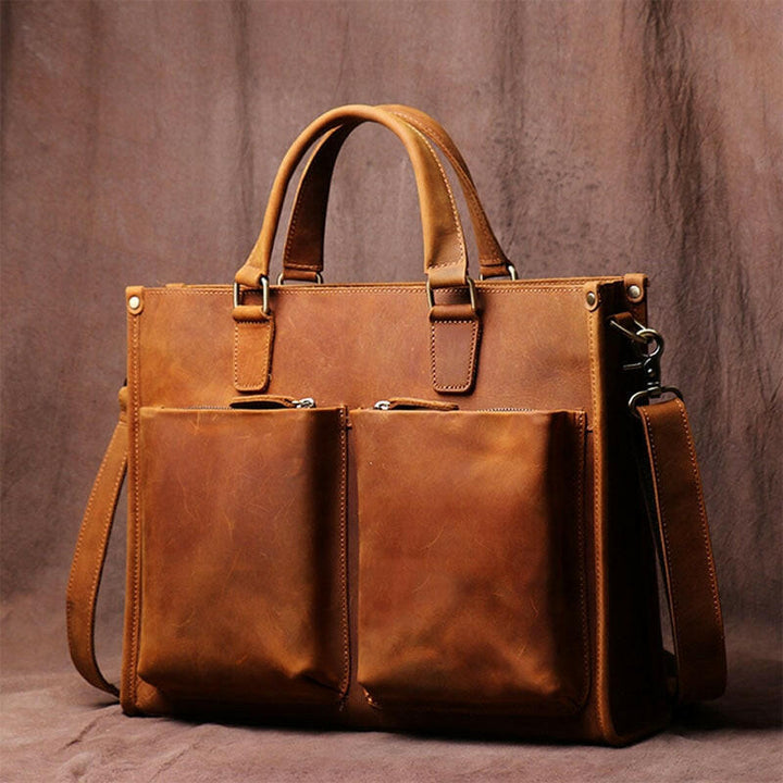 The Dagmar Leather Briefcase | Vintage Leather Messenger Bag-1