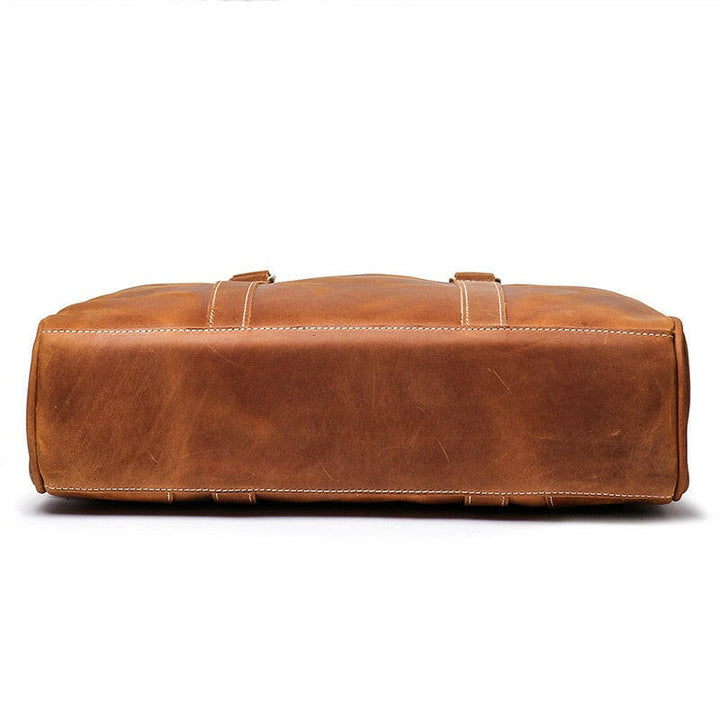 The Bjorn Leather Laptop Bag | Vintage Leather Briefcase-3