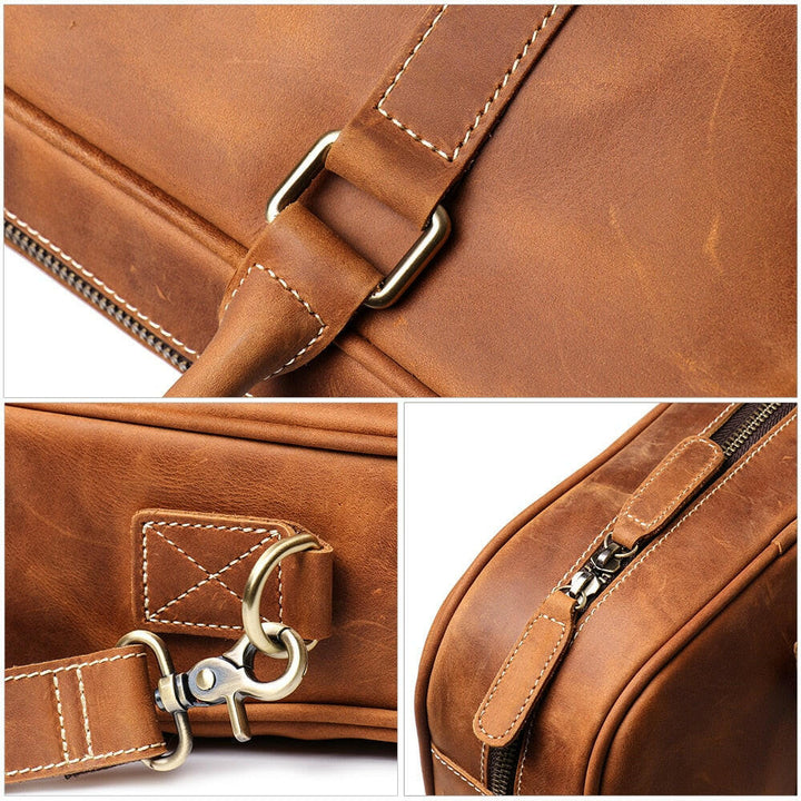 The Bjorn Leather Laptop Bag | Vintage Leather Briefcase-6
