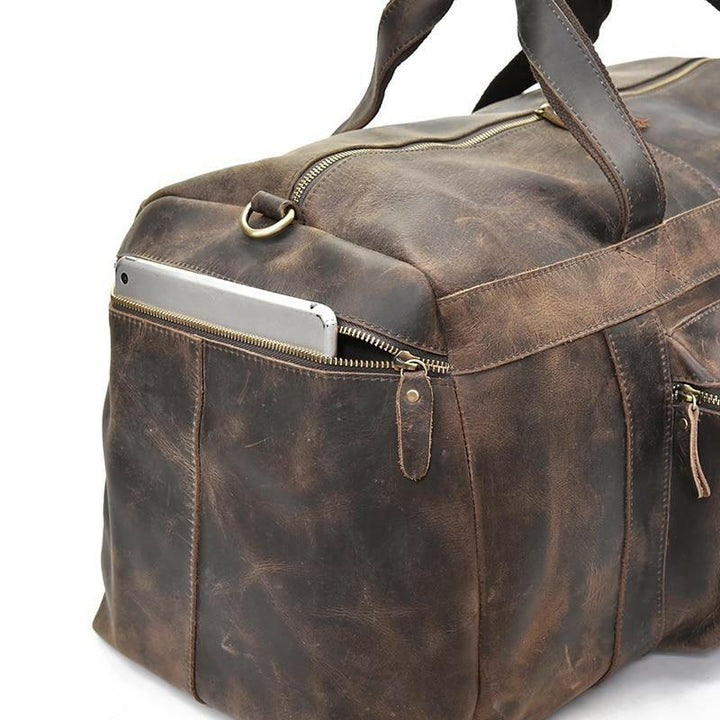 The Colden Duffle Bag | Large Capacity Leather Weekender-19