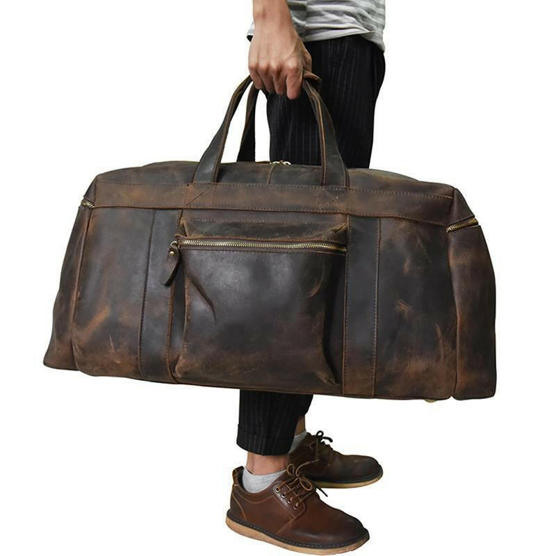 The Colden Duffle Bag | Large Capacity Leather Weekender-10