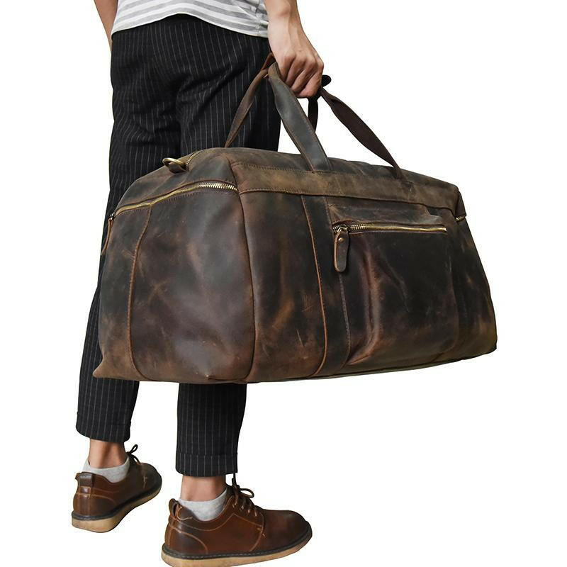 The Colden Duffle Bag | Large Capacity Leather Weekender-6