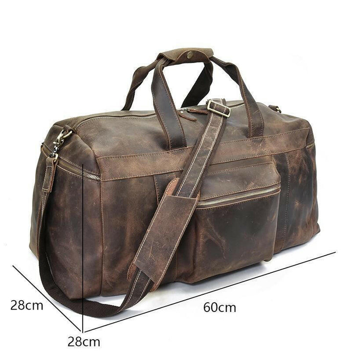 The Colden Duffle Bag | Large Capacity Leather Weekender-9