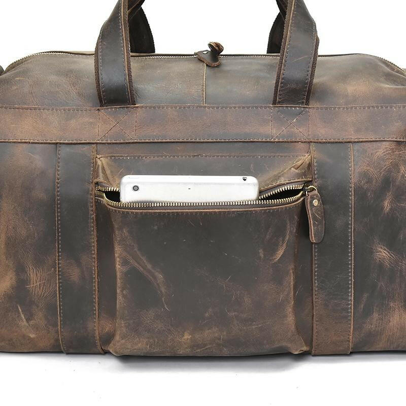 The Colden Duffle Bag | Large Capacity Leather Weekender-16