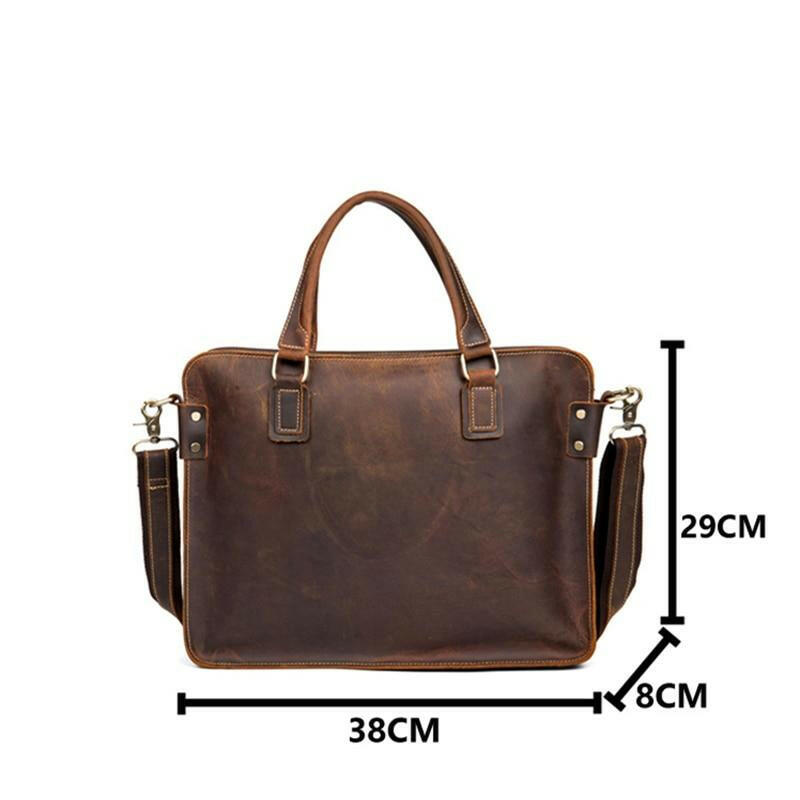 The Viggo Briefcase | Genuine Leather Messenger Bag-17