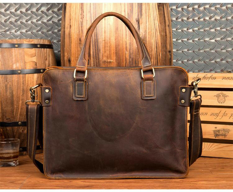 The Viggo Briefcase | Genuine Leather Messenger Bag-4