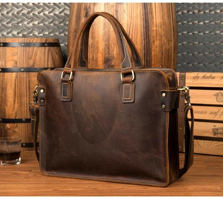 The Viggo Briefcase | Genuine Leather Messenger Bag-1