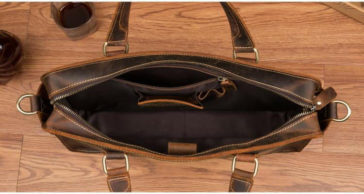 The Viggo Briefcase | Genuine Leather Messenger Bag-8