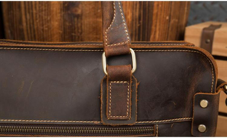 The Viggo Briefcase | Genuine Leather Messenger Bag-7
