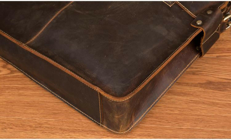 The Viggo Briefcase | Genuine Leather Messenger Bag-9