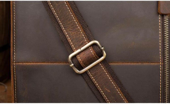 The Viggo Briefcase | Genuine Leather Messenger Bag-19