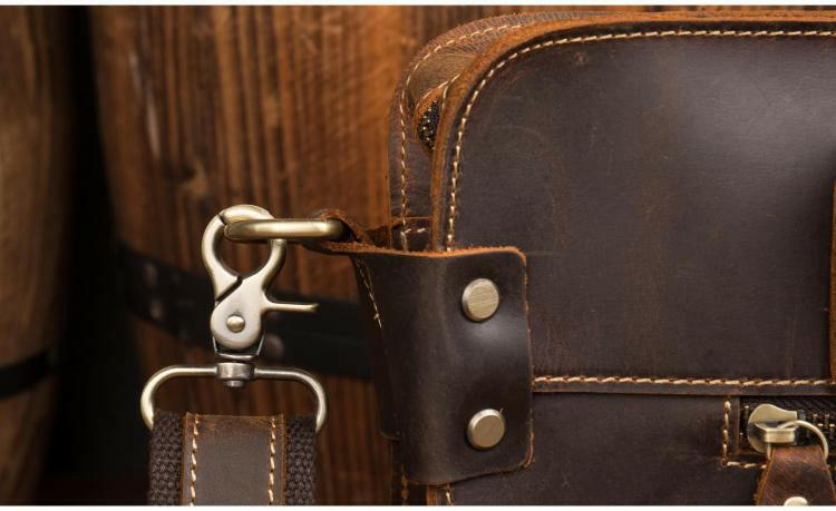 The Viggo Briefcase | Genuine Leather Messenger Bag-6